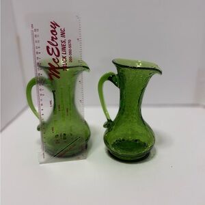 Green Crackle Glass Vase